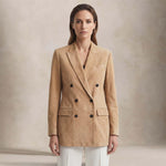 Giacca doinna Josie in pelle scamosciata Beige JOSIE CHE26 AVORIO TAGLIATORE 