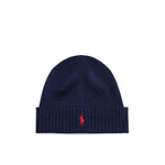 Berretto in lana con Pony Blue 710886137 002 HUNTER NAVY POLO RALPH LAUREN 