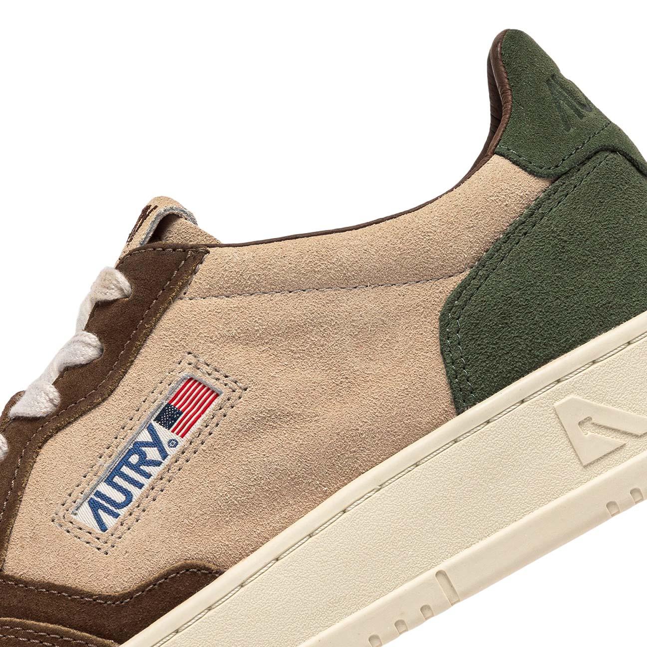 Sneakers uomo Medalist Low in suedeTS27  Beige e Verde AULM TS17 AUTRY 