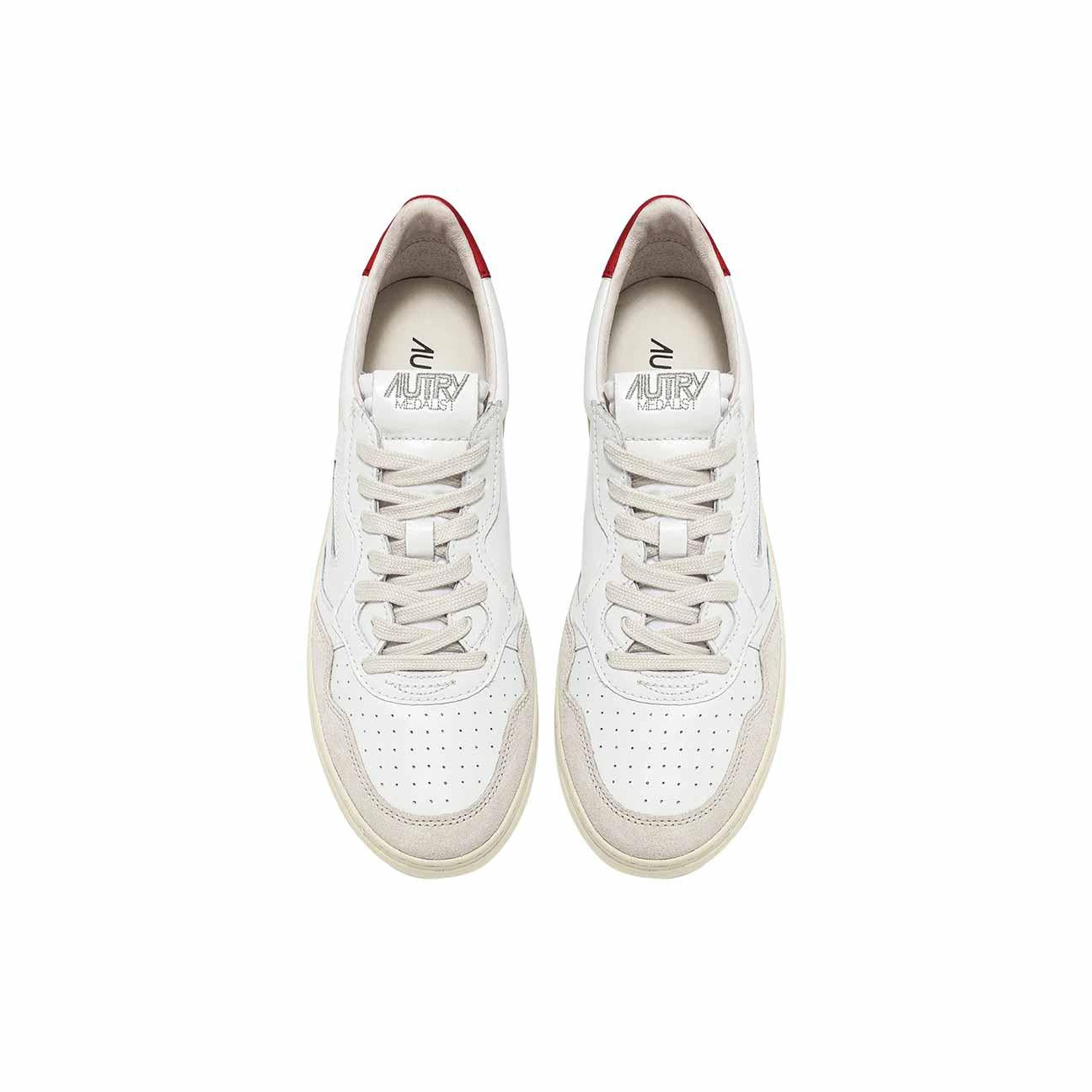 Sneakers uomo Medalist Low LS43  in pelle e suede Rosso AULM LS43 AUTRY 