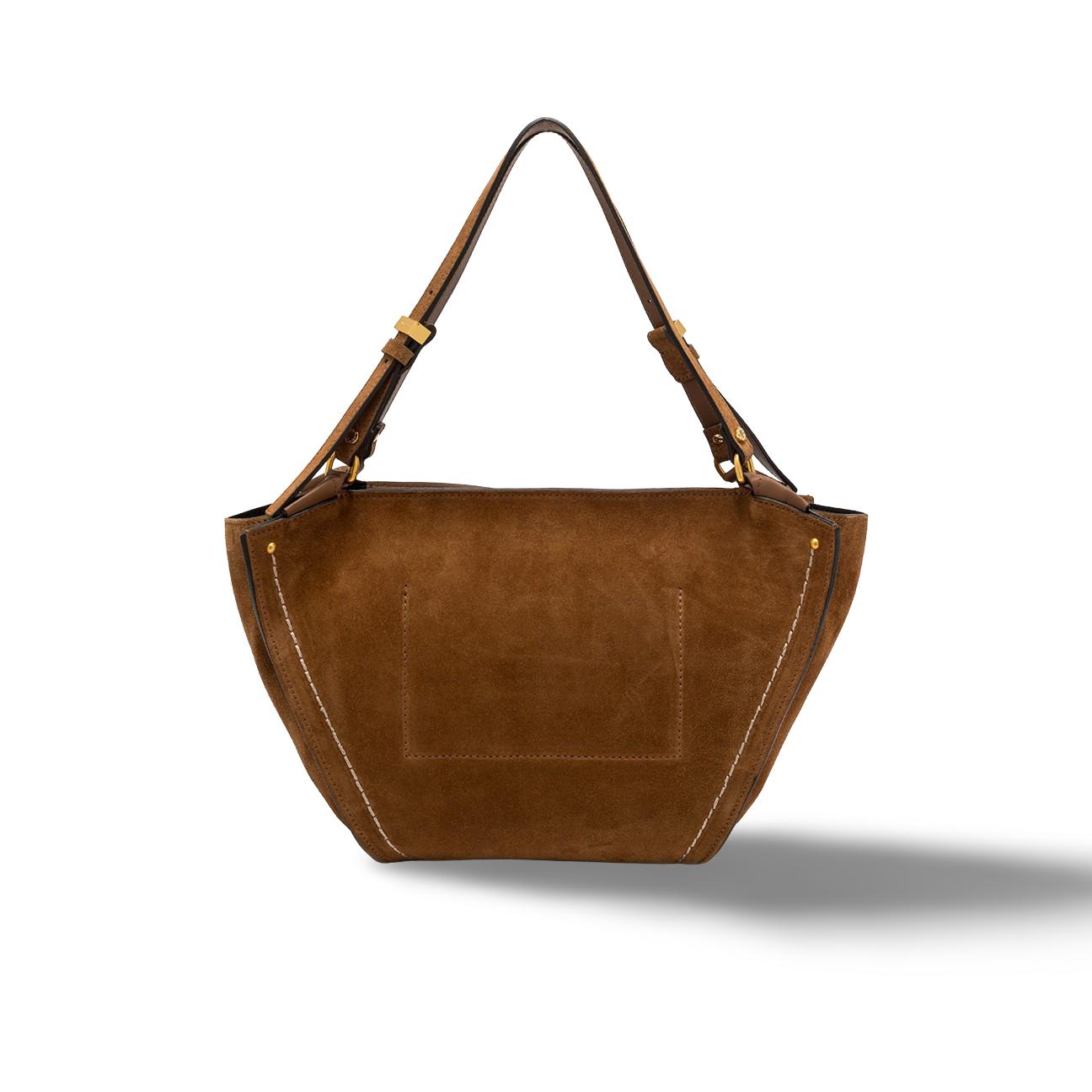Borsa donna Bloom in pelle scamosciata Cognac BS12036 CM PL 099 GIANNI CHIARINI 