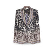 Damenjacke aus Seide mit Animal-Print