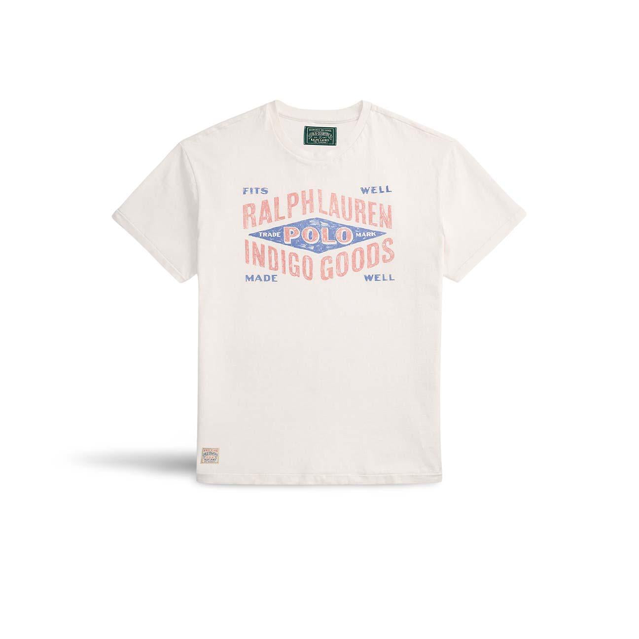 T-Shirt uomo in cotone con grafica Bianco 710B13524 001 POLO RALPH LAUREN 