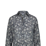 Abito Camicia Lungo in Cotone fantasia Blue ZELDA 2429 MILK 