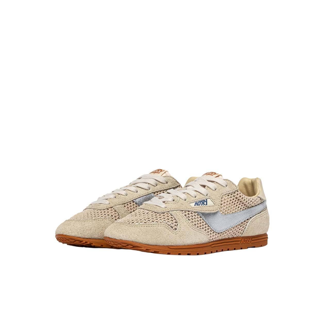 Sneakers donna Windspin Ecrù Argento WSLW KD06 AUTRY 