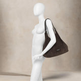 Borsa donna Dua in pelle scamosciata Cognac BS9780 CM PL 14283 GIANNI CHIARINI 