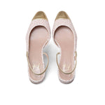 Slingback in tweed Rosa e Oro ROSETTE PLATI PINK ROBERTO FESTA 