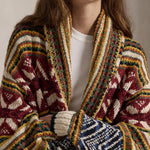 Cardigan donna sciallato Jacquard Multicolor 211959275001 TANBLUE MULTI POLO RALPH LAUREN 