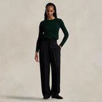 Maglia girocollo a trecce Verde 211910421 027 MOSS AGATE POLO RALPH LAUREN 
