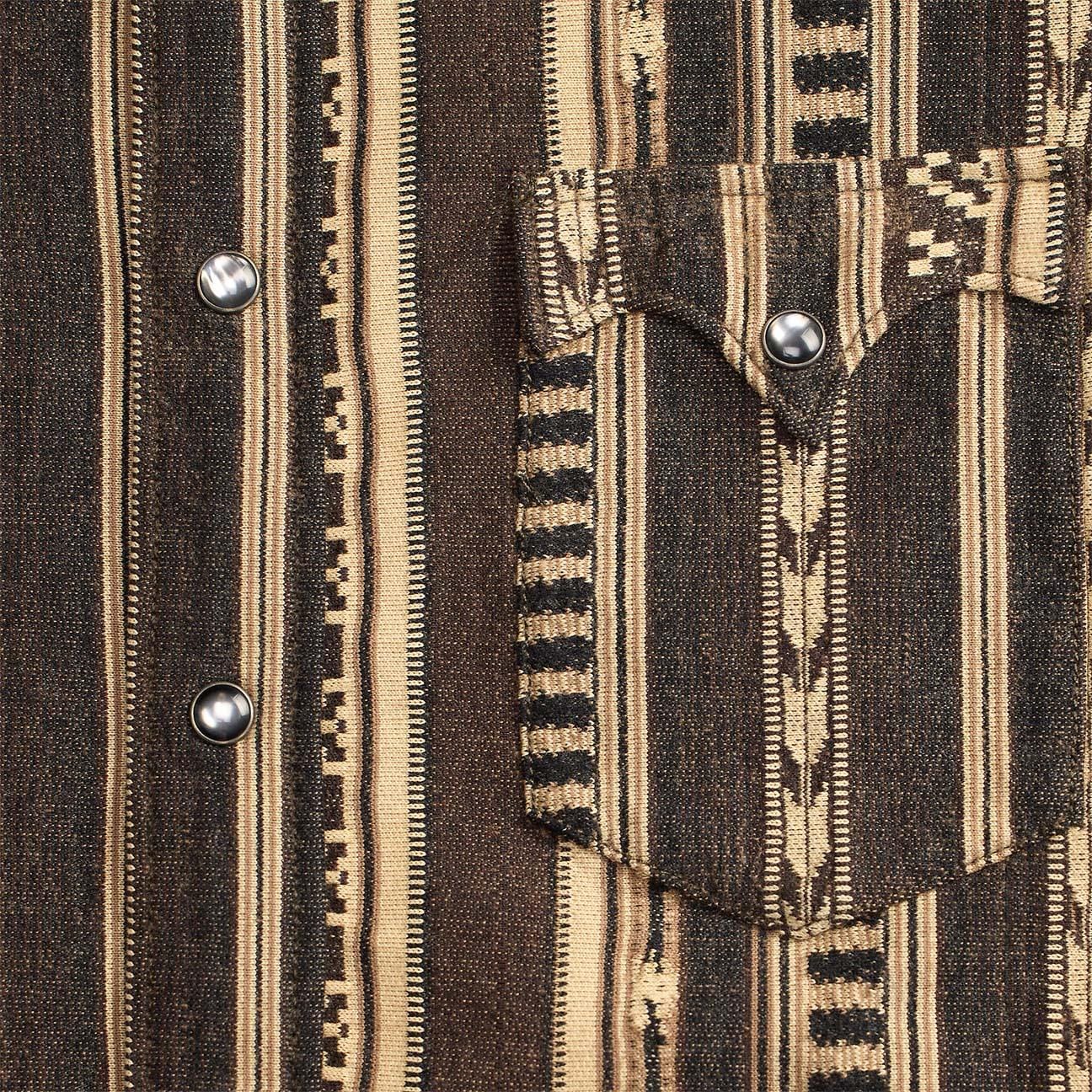 Camicia uomo western in jacquard Slim Fit Brown 782P05193 001 RRL 