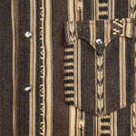 Camicia uomo western in jacquard Slim Fit Brown 782P05193 001 RRL 