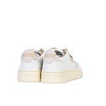 Sneakers donna Medalist Low in pelle Bianco e Oro AULW SW01 AUTRY 