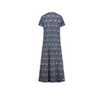 Abito donna maxi con stampa Indaco MOLLY 24081 MILK 