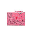 Bandana-Clutch, gesteppt, Rosa