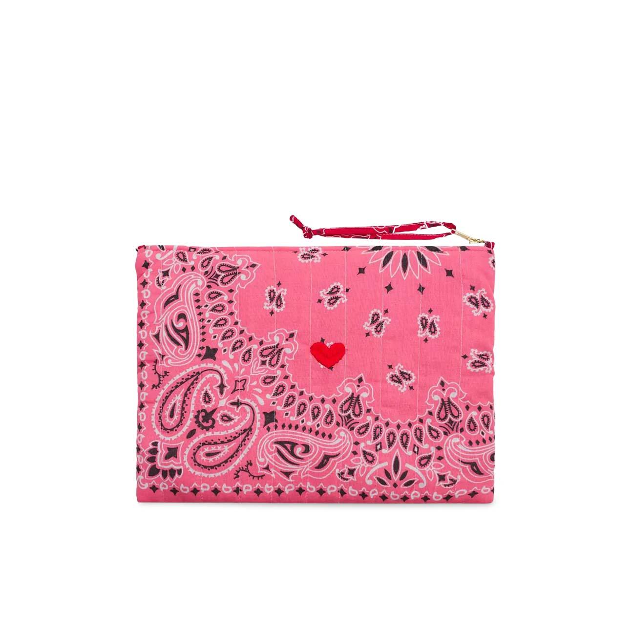 Pochette in bandana matelassè Rosa CAPOCHETTE STRAWBERRY CALL IT BY YOUR NAME 
