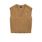 Gile donna in lana e cashmere a trecce Beige 211949994001 CAMEL MELANGE POLO RALPH LAUREN 