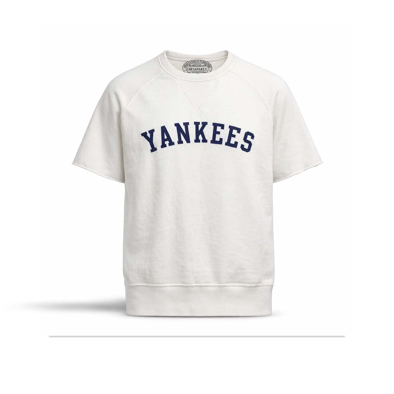 Felpa uomo in cotone Glendale Yankees Bianco GLENDALE 719 BIANCO CHESAPEAKE'S 
