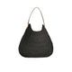 Borsa donna Meva in rafia e pelle Nero MEVA BLACK IBELIV 