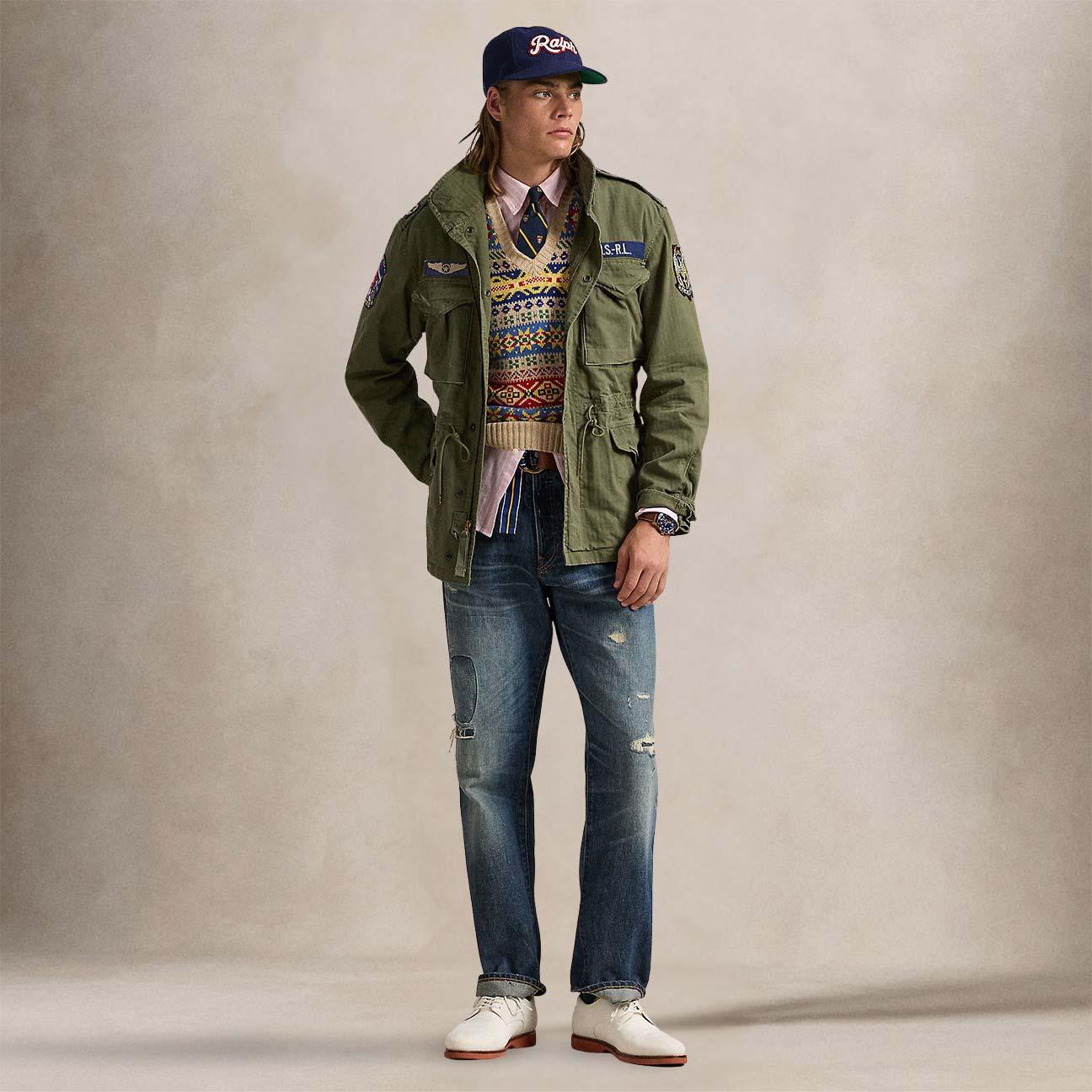 Giacca uomo Field Jacket Verde Militare 710961616 001 POLO RALPH LAUREN 