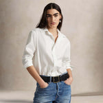 Camicia donna in cotone Oversize Fit Bianco 211968219 001 POLO RALPH LAUREN 