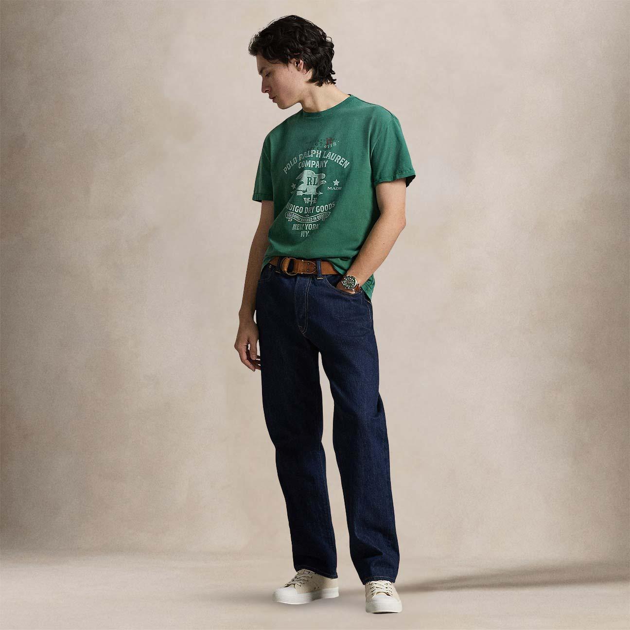 T-Shirt uomo con grafica Verde 710B13522 001 POLO RALPH LAUREN 