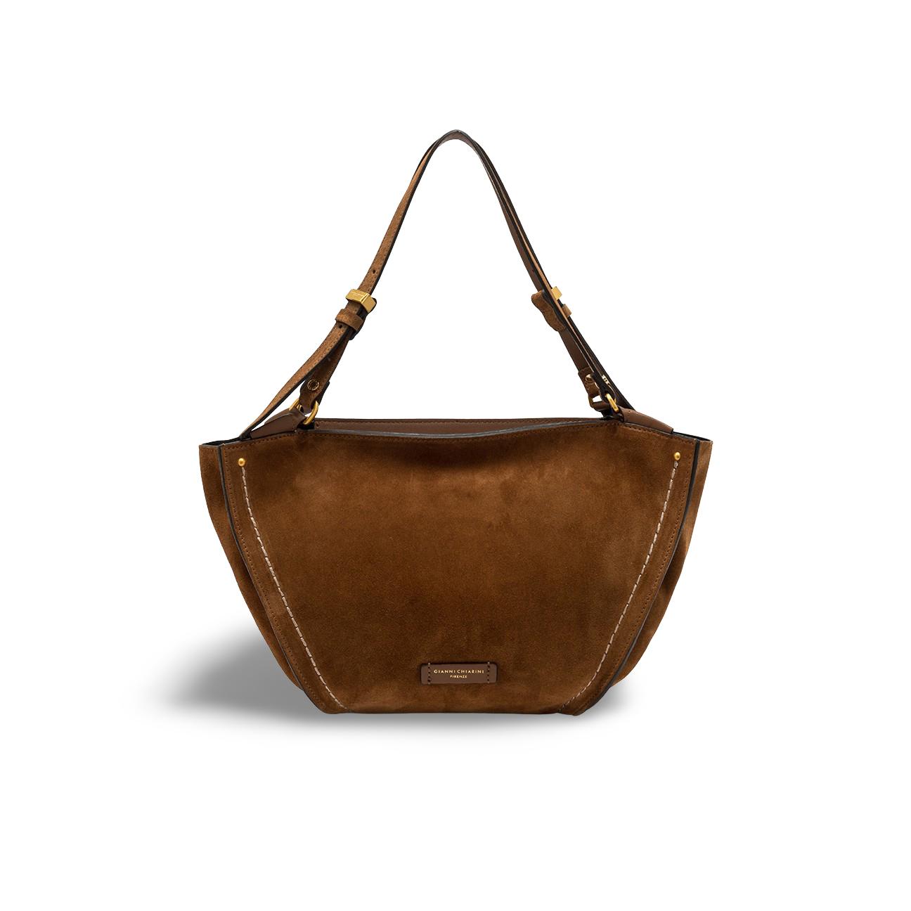 Borsa donna Bloom in pelle scamosciata Cognac BS12036 CM PL 099 GIANNI CHIARINI 