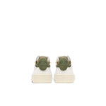 Sneakers uomo Dallas Low in pelle Bianco e Verde Militare ADLM MR21 AUTRY 