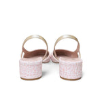 Slingback in tweed Rosa e Oro ROSETTE PLATI PINK ROBERTO FESTA 
