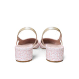 Slingback in tweed Rosa e Oro ROSETTE PLATI PINK ROBERTO FESTA 