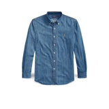 Camicia uomo in denim Custom Fit Blue 710792043 001 POLO RALPH LAUREN 