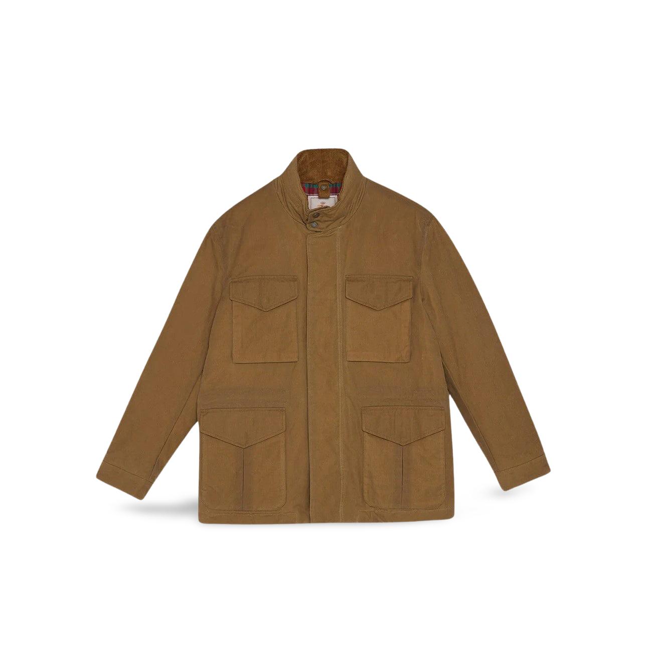 Giacca Field cerato Tan<BR/> BRCPS0978 710 TAN BARACUTA 
