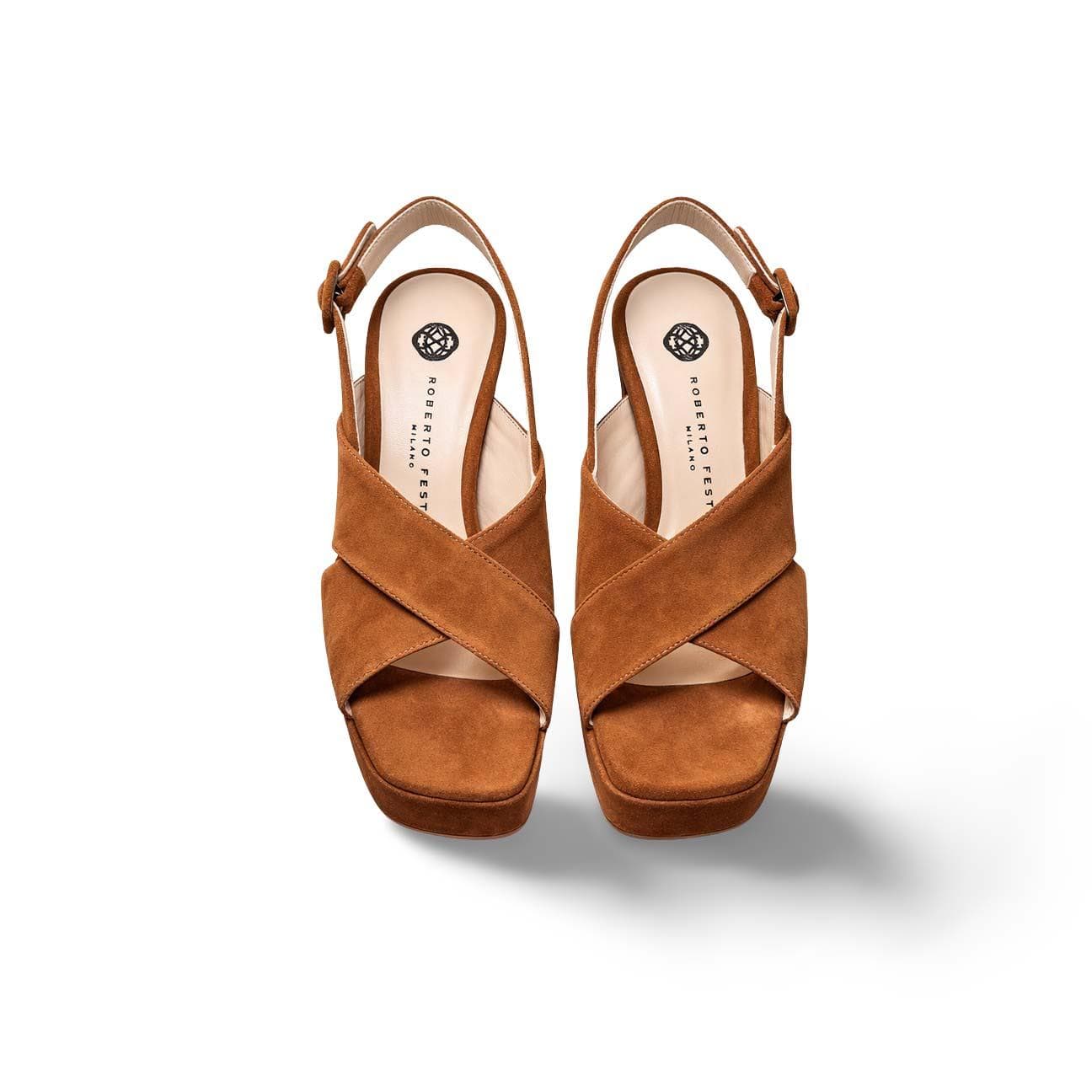 Slingback in camoscio Cannella SINGER SOFTY CANNELLA ROBERTO FESTA 