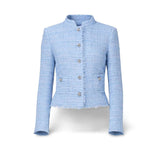 Giacca donna in bouclè azzurro JAQUELINE 160050Q I057 TAGLIATORE 