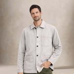 Overshirt uomo in lino St Malo Ivory ST MALO LINO IVORY CHESAPEAKE'S 