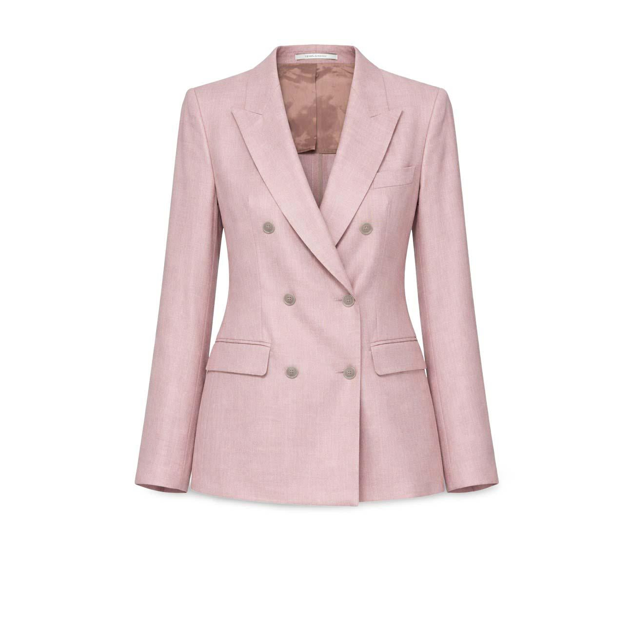Giacca donna Parigi doppiopetto in lana seta  Rosa JPARIGI10B 440062 Y3228 TAGLIATORE 