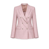 Giacca donna Parigi doppiopetto in lana seta  Rosa JPARIGI10B 440062 Y3228 TAGLIATORE 