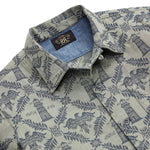 Camicia uomo  sahariana in denim jacquard 782973898001 INDIGO RRL 