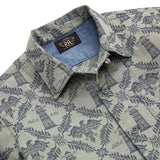 Camicia uomo  sahariana in denim jacquard 782973898001 INDIGO RRL 