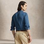 Camicia uomo in denim Custom Fit Blue 710792043 001 POLO RALPH LAUREN 