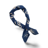 Bandana in cotone indaco con grafica Blue 417959851001 INDIGOCREAM RRL 