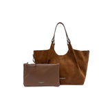 Borsa donna Dua in pelle scamosciata Cognac BS9780 CM PL 14283 GIANNI CHIARINI 