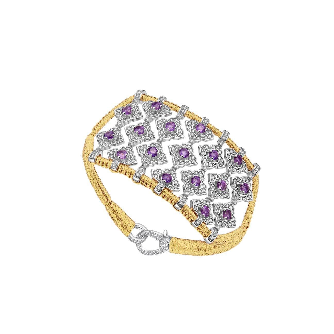 Bracciale donna Brasilia Amethyst Gold BRASILIA AMETHYST BRAS VAN DE ABEELE 