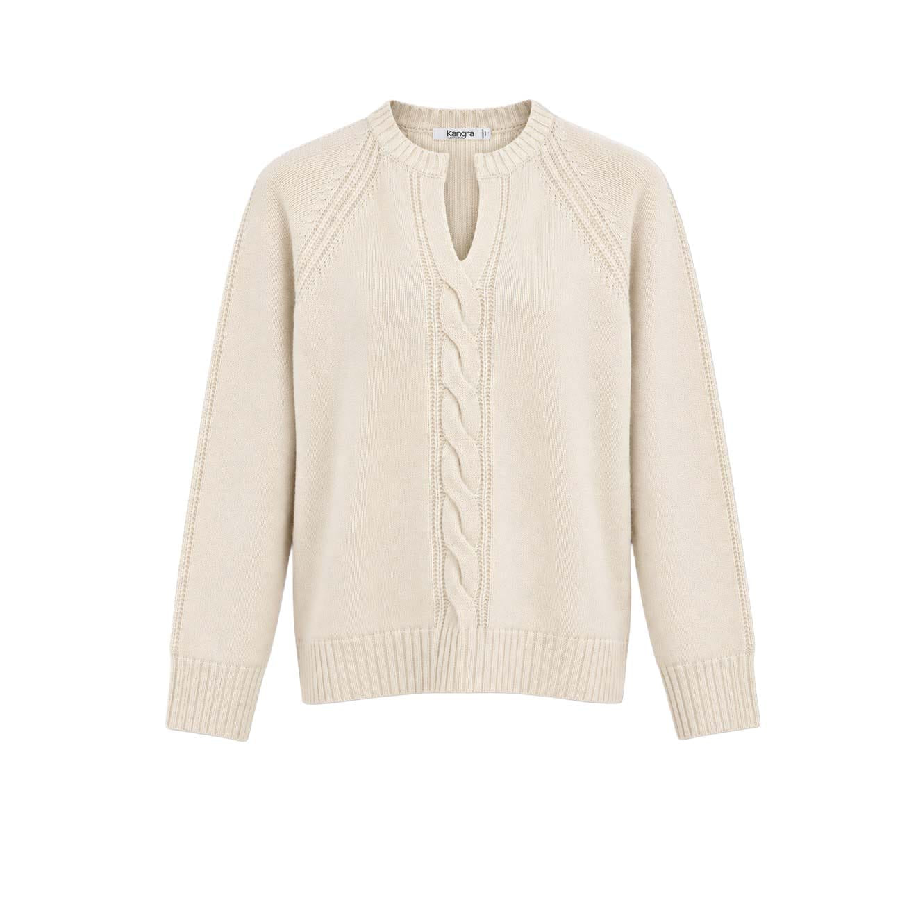 KANGRA Maglia donna in cashmere  Panna