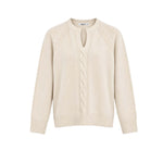 KANGRA Maglia donna in cashmere  Panna