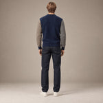 KANGRA Maglia uomo girocolo con rombi Blue e Beige