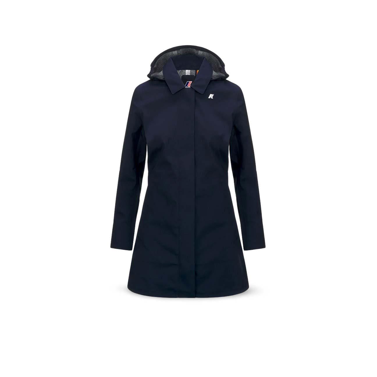 KWAY Giacca donna midi Mathy Bonded Jersey Blue