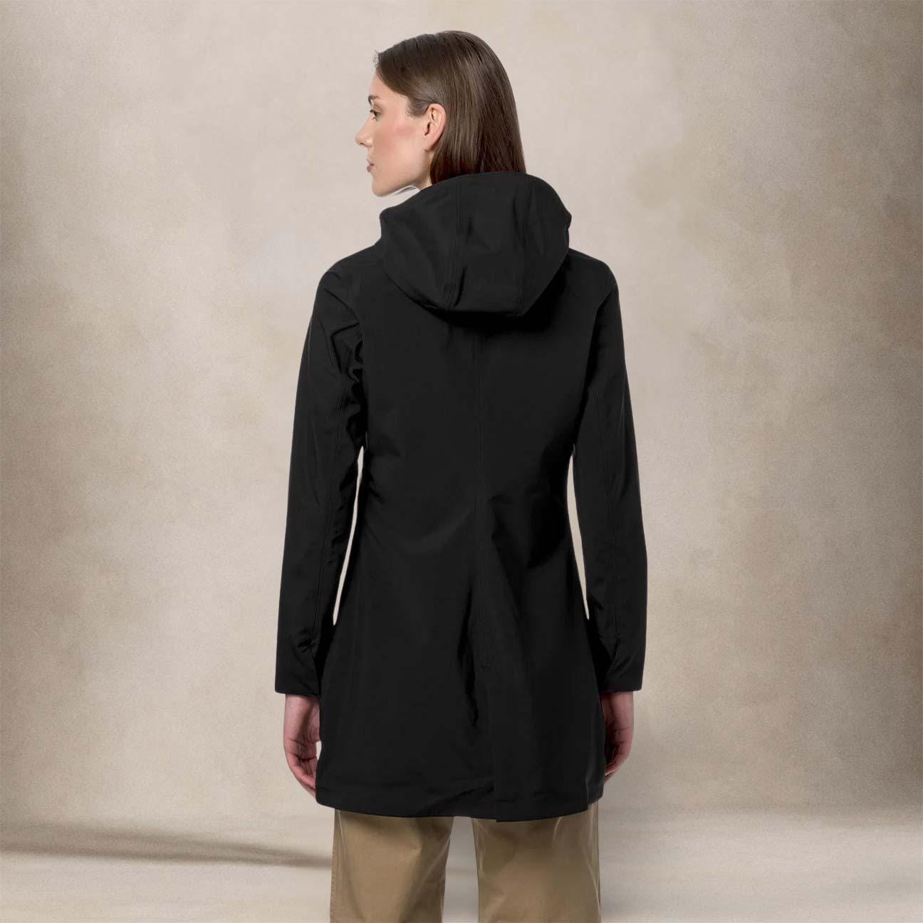 KWAY Giacca donna midi Mathy Bonded Jersey Nero