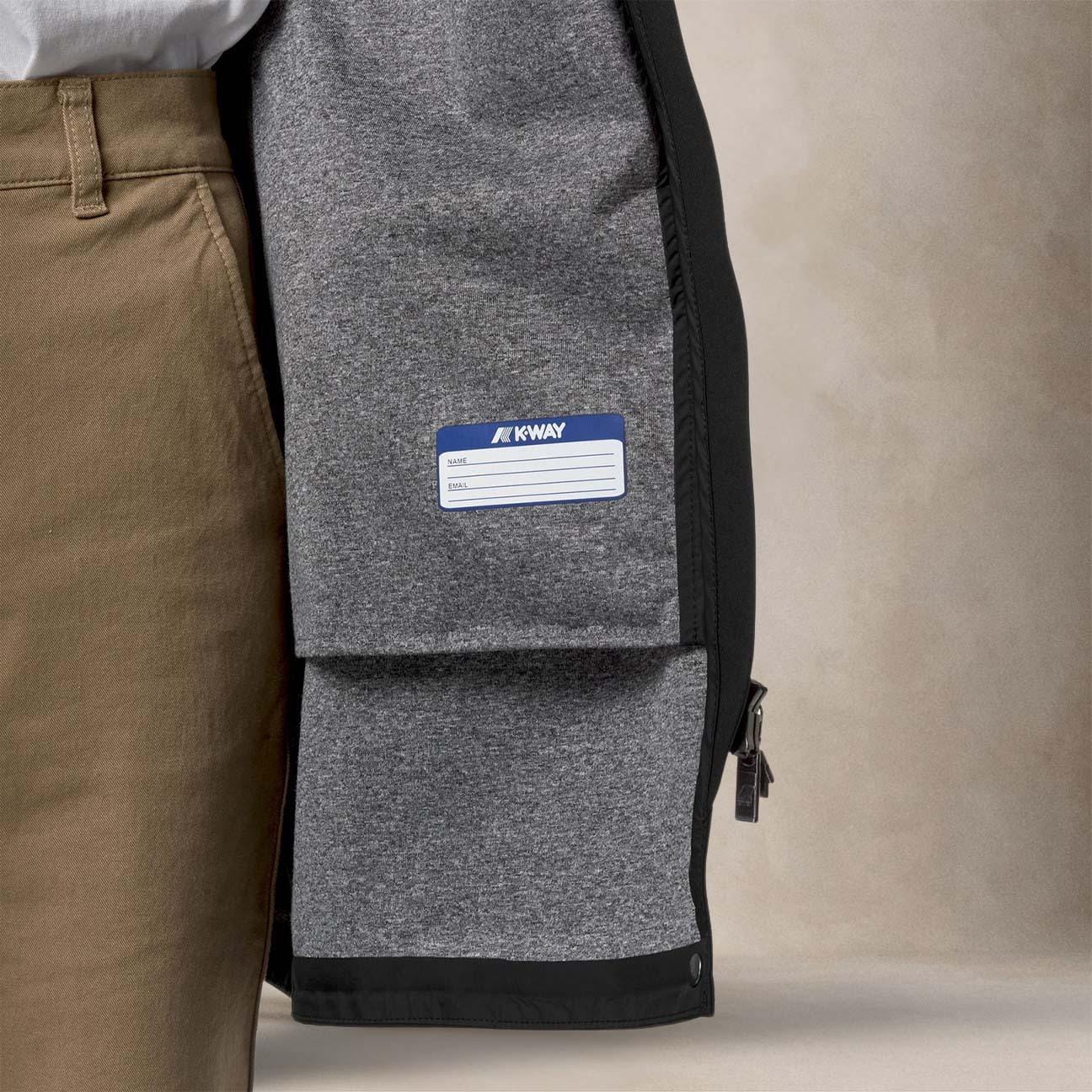 KWAY Giacca donna midi Mathy Bonded Jersey Nero