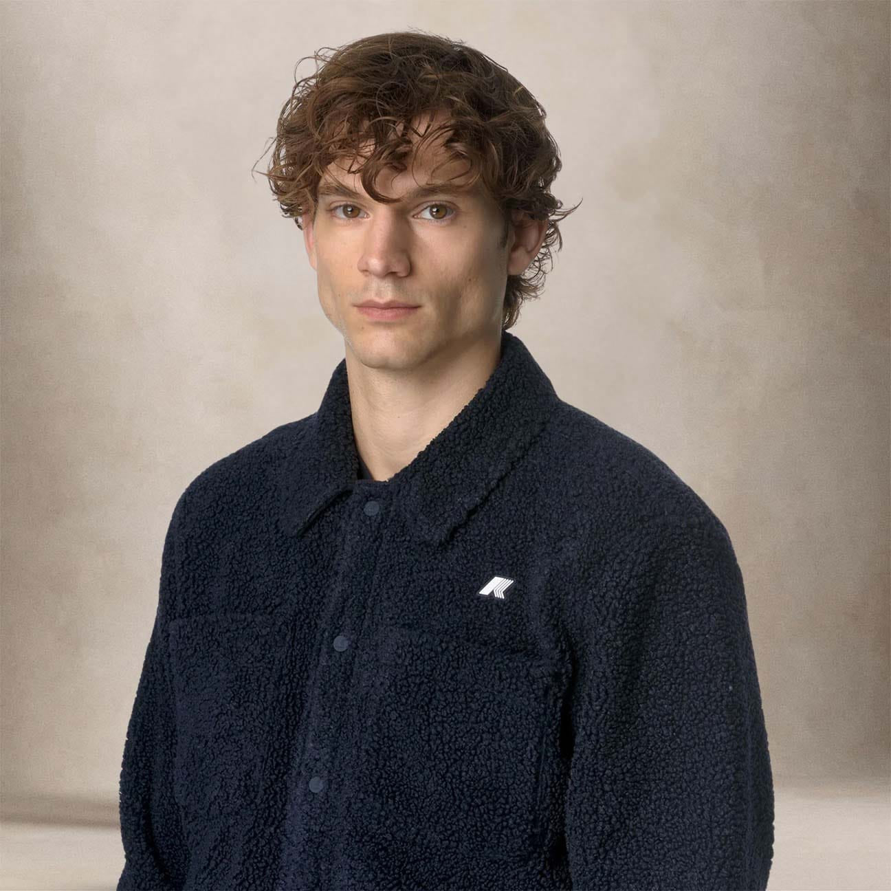 KWAY Overshirt uomo Cameron Sherpa Blue