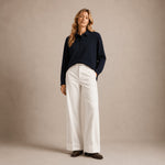 LABO ART Polo donna Amal in cashwool Blue